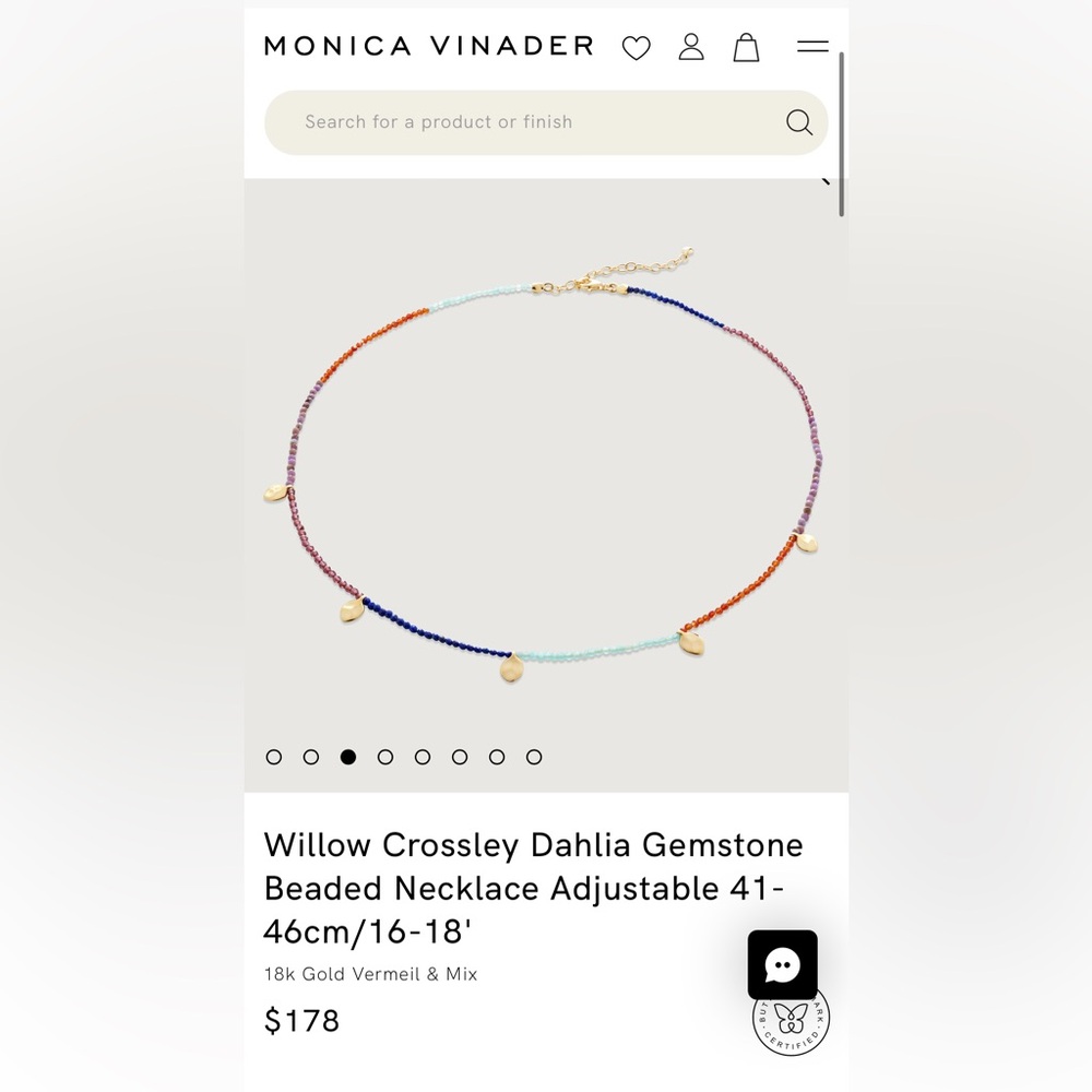 ✨NEW IN BOX✨ Willow Crossley Dahlia Gemstone Beaded Necklace
